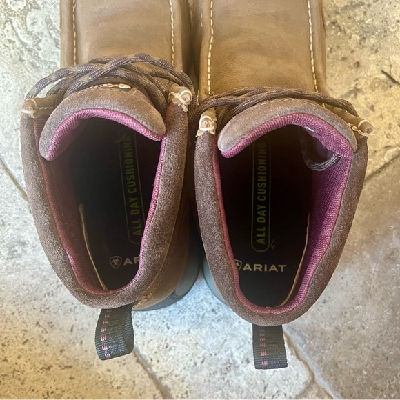 NWT Ariat Women’s Edge LTE Moc Composite Toe Work Boots | Brown Suede | Size 8 - Picture 6 of 16